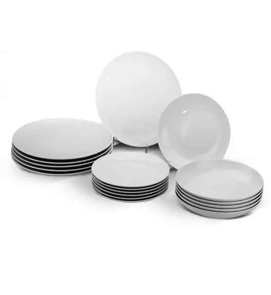 DOMINO Zelie White Zestaw obiadowy dla 12 osób / 36 elementów / Zestaw porcelanowy