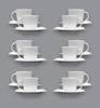 LUBIANA VICTORIA 12 x Filiżanka do espresso 90 ml + spodki / 24 el / porcelana