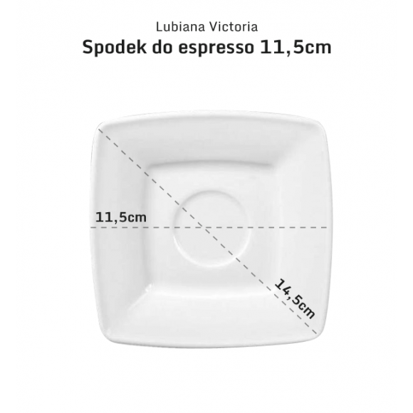 LUBIANA VICTORIA 12 x Filiżanka do espresso 90 ml + spodki / 24 el / porcelana
