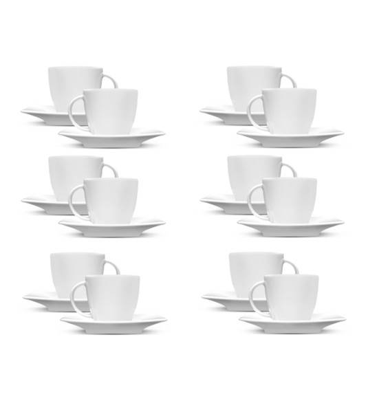 LUBIANA VICTORIA 12 x Filiżanka do espresso 90 ml + spodki / 24 el / porcelana