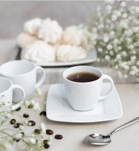 LUBIANA VICTORIA 12 x Filiżanka do espresso 90 ml + spodki / 24 el / porcelana