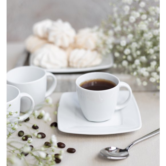 LUBIANA VICTORIA 12 x Filiżanka do espresso 90 ml + spodki / 24 el / porcelana