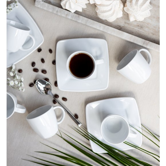 LUBIANA VICTORIA 12 x Filiżanka do espresso 90 ml + spodki / 24 el / porcelana
