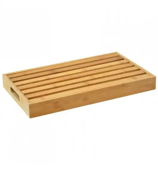 TADAR Deska bambusowa do krojenia pieczywa 2w1 / z tacą do serwowania dań FIBRA / 38 x 23 cm