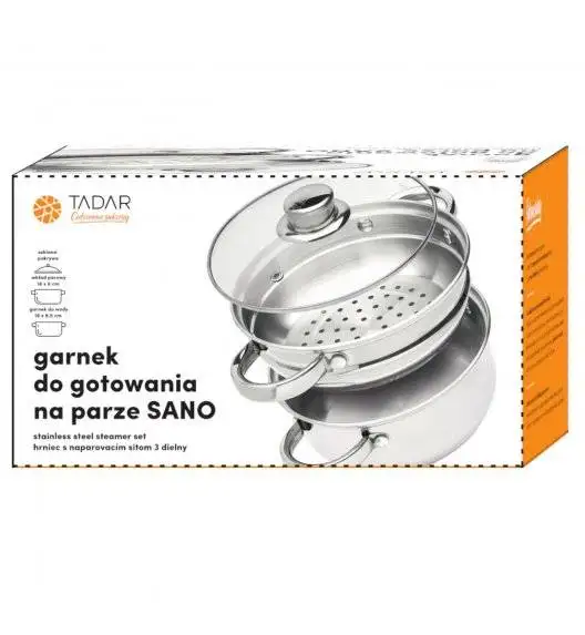 TADAR SANO Garnek 2 l do gotowania na parze 18 cm / indukcja