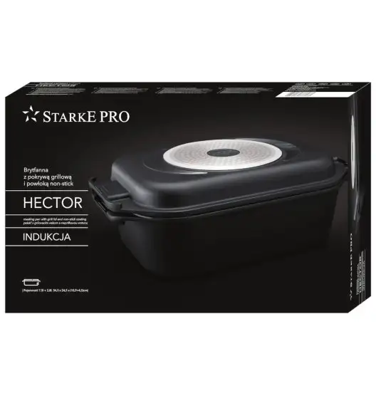 STARKE PRO HECTOR Brytfanna 7,5 l z aromatyzerem z pokrywą grillową 2,8 l / aluminium