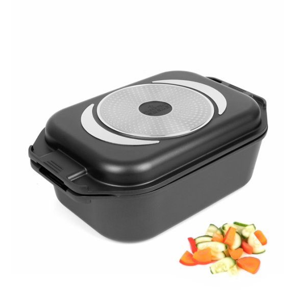 STARKE PRO HECTOR Brytfanna 7,5 l z aromatyzerem z pokrywą grillową 2,8 l / aluminium