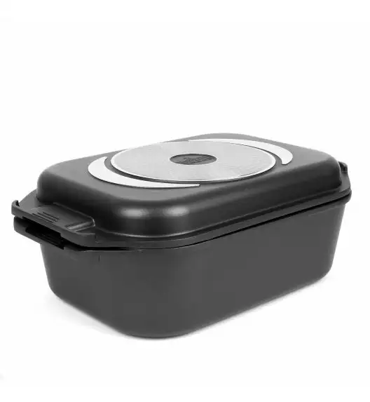 STARKE PRO HECTOR Brytfanna 7,5 l z aromatyzerem z pokrywą grillową 2,8 l / aluminium