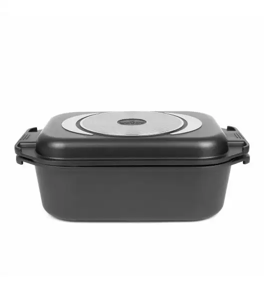 STARKE PRO HECTOR Brytfanna 7,5 l z aromatyzerem z pokrywą grillową 2,8 l / aluminium