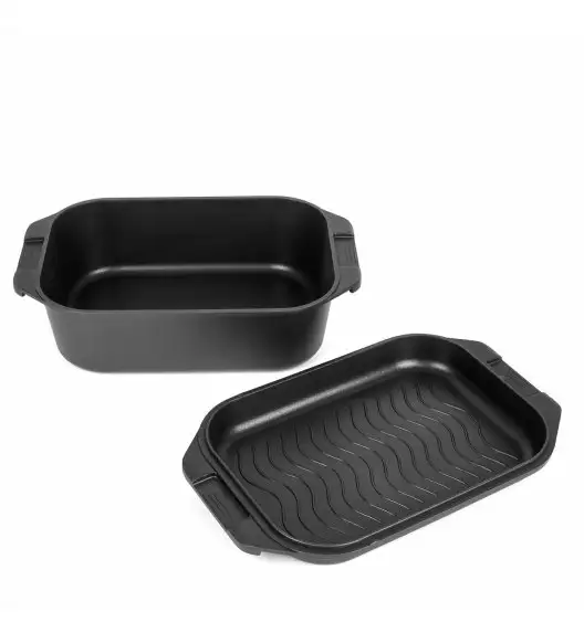 STARKE PRO HECTOR Brytfanna 7,5 l z aromatyzerem z pokrywą grillową 2,8 l / aluminium