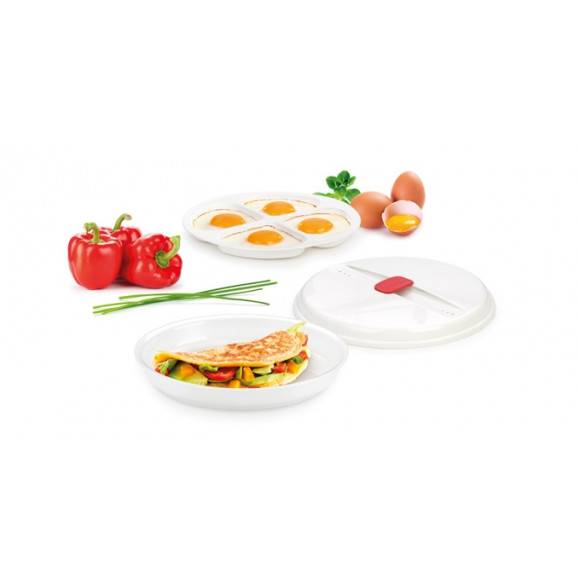 TESCOMA PURITY MicroWave Miska do przygotowywania omletów i sadzonych jajek w kuchence mikrofalowej VIDEO