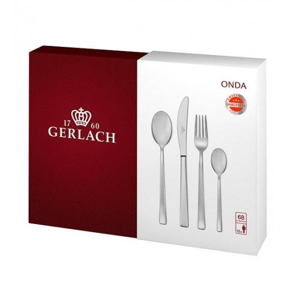 GERLACH ONDA Sztućce Komplet 98 el (68+dodatki) pudełko / 18 osób / połysk