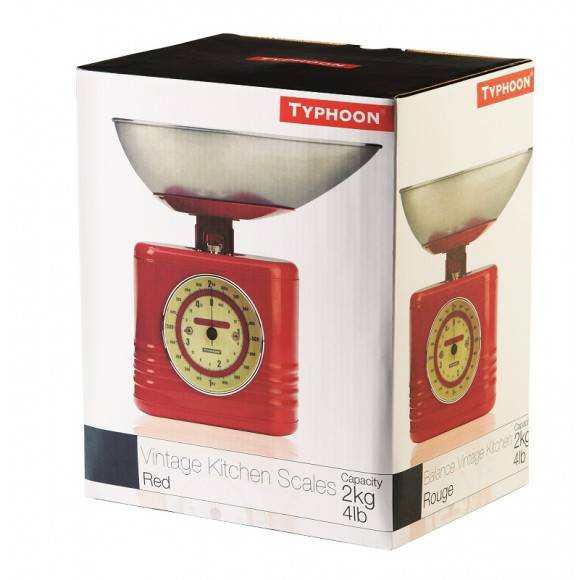 TYPHOON Waga kuchenna VINTAGE KITCHEN czerwona / Btrzy