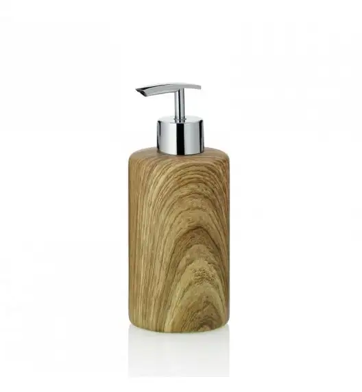 KELA Ceramiczny dozownik do mydła w płynie KAMBIUM imitacja drewna / FreeForm