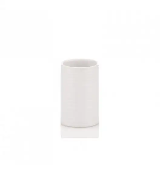 KELA Ceramiczny kubek łazienkowy GROOVE biały / FreeForm