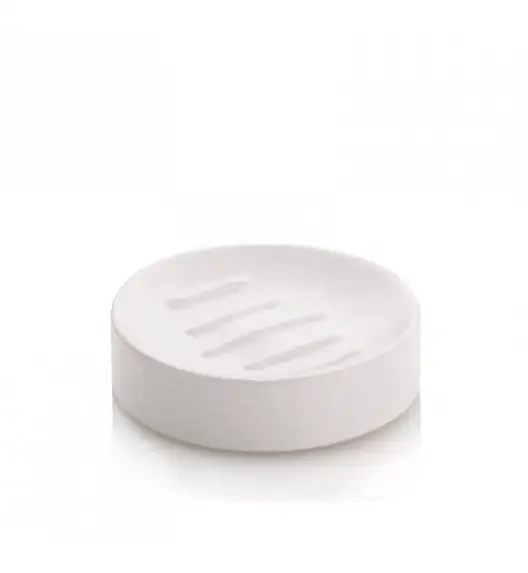 KELA Ceramiczna mydelniczka GROOVE biała / FreeForm
