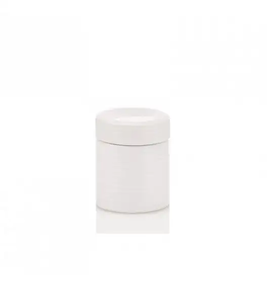 KELA Ceramiczny pojemnik na waciki GROOVE biały / FreeForm