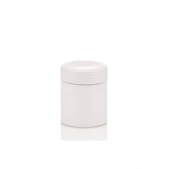 KELA Ceramiczny pojemnik na waciki GROOVE biały / FreeForm