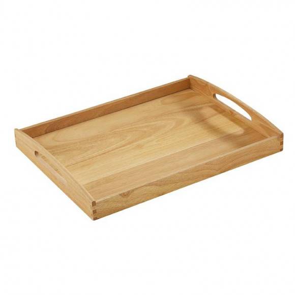Drewniana taca do serwowania Zassenhaus wykonana z drewna kauczukowego 53x41 cm.