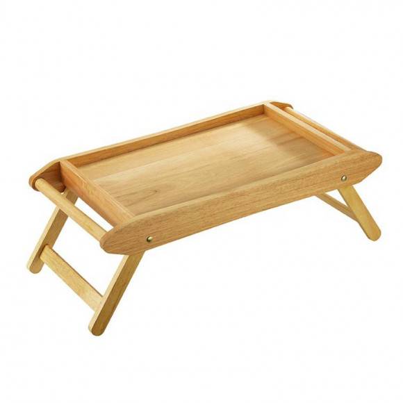 Stolik do podawania śniadania Zassenhaus wykonany z drewna kauczukowego 69x35 cm.