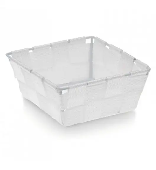 KELA Koszyk łazienkowy ALVARO biały 14 x 14 x 6 cm / FreeForm