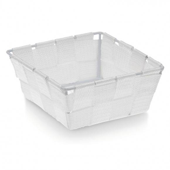 KELA Koszyk łazienkowy ALVARO biały 14 x 14 x 6 cm / FreeForm