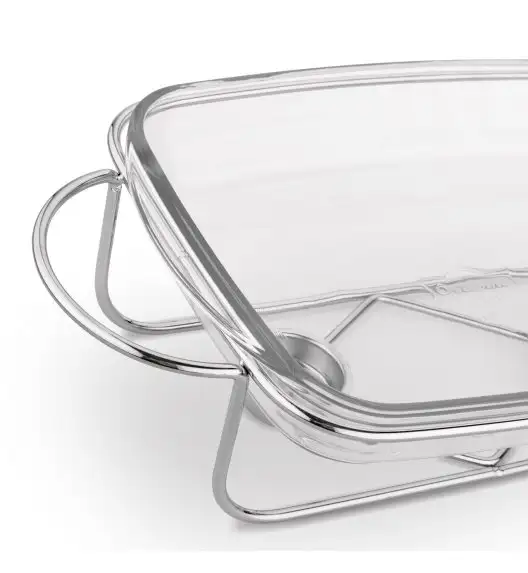 TADAR LONGA Naczynie do podgrzewania potraw z podgrzewaczem 2,1 l / stal nierdzewna