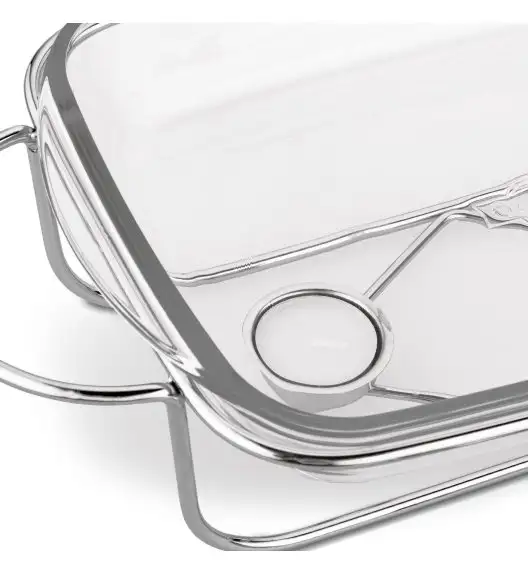 TADAR LONGA Naczynie do podgrzewania potraw z podgrzewaczem 2,1 l / stal nierdzewna