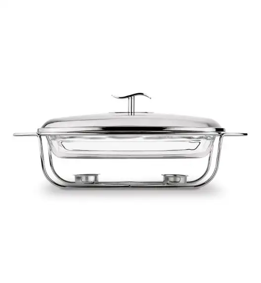 TADAR LONGA Naczynie do podgrzewania potraw z podgrzewaczem 2,1 l / stal nierdzewna