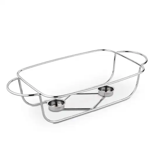 TADAR LONGA Naczynie do podgrzewania potraw z podgrzewaczem 2,1 l / stal nierdzewna