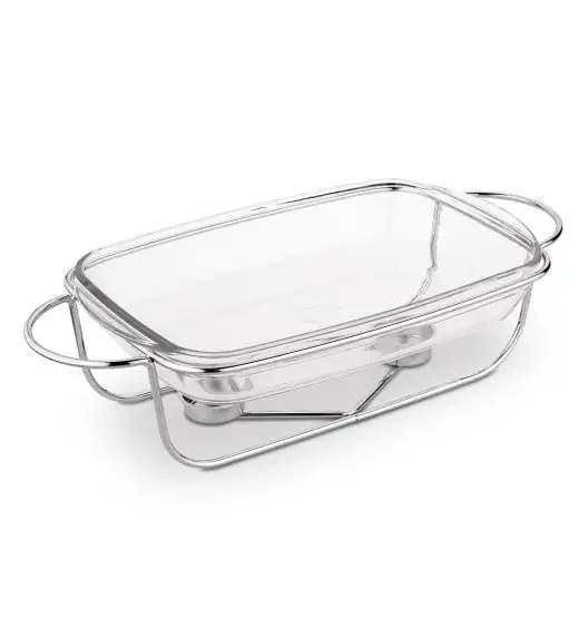 TADAR LONGA Naczynie do podgrzewania potraw z podgrzewaczem 2,1 l / stal nierdzewna