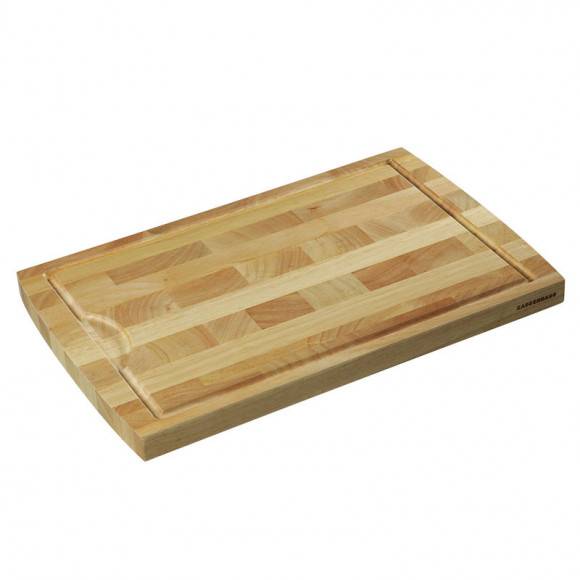 ZASSENHAUS Deska do krojenia typu end grain z drewna kauczukowego, 42 × 27,5 × 2,5 cm / FreeForm