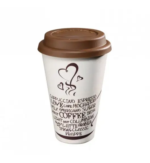 ZASSENHAUS Kubek na kawę z bioplastiku ECO LINE ⌀ 10 cm, kawa / FreeForm