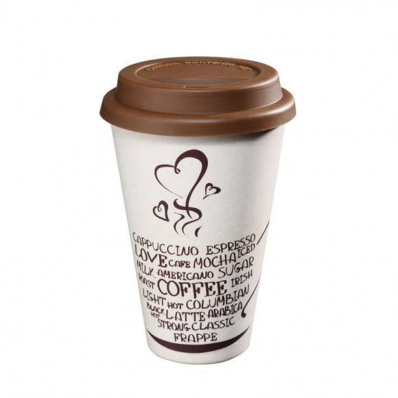 ZASSENHAUS Kubek na kawę z bioplastiku ECO LINE ⌀ 10 cm, kawa / FreeForm