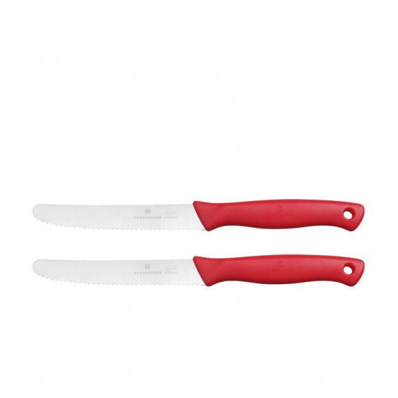 ZASSENHAUS Zestaw 2 noży śniadaniowych, 10,5 cm, czerwone  / FreeForm