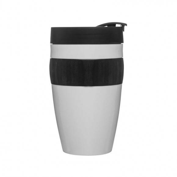 SAGAFORM Kubek termiczny CAFE czarno-biały, 0,4 l / FreeForm