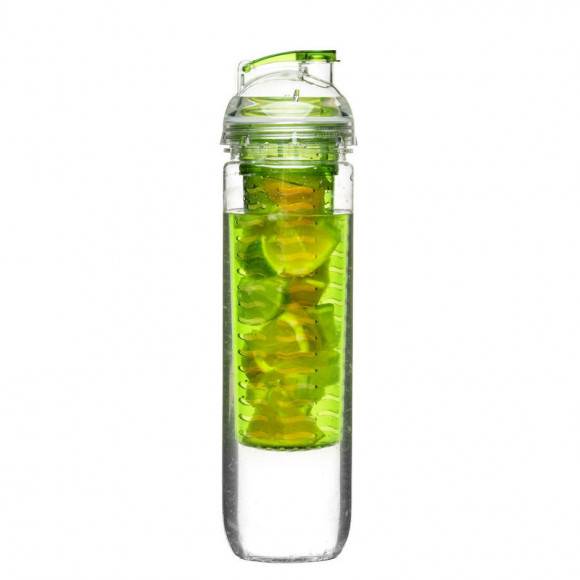 SAGAFORM Butelka z wkładem na lód lub owoce FRESH 0,8 l / zielona / FreeForm