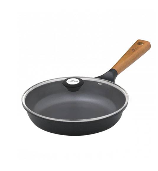 GERLACH NATUR Patelnia z powłoką ceramiczną ILAG® Non-Stick + pokrywka / 28 cm