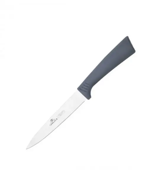 GERLACH SMART GREY Komplet 5 noży w bloku + ostrzałka 2w1 + nożyce do drobiu + deska