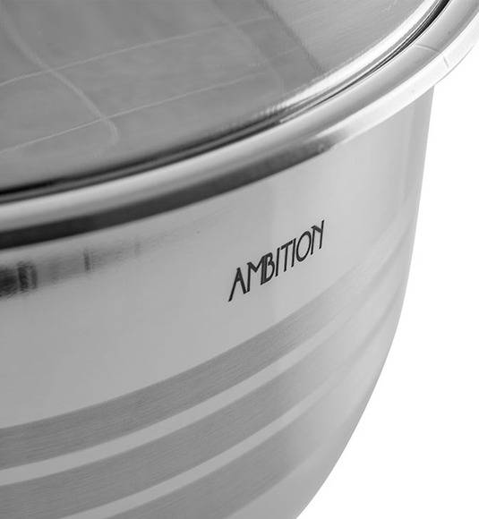 AMBITION OMEGA Garnek gastronomiczny 20 l z pokrywką 36 cm / stal nierdzewna / 37472