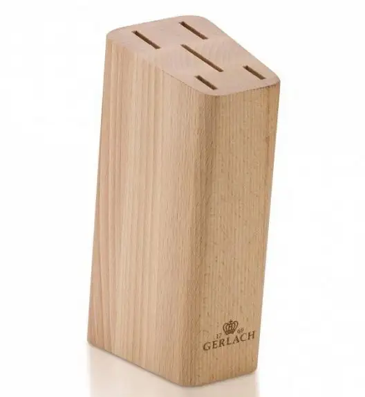 GERLACH COUNTRY Komplet 5 noży w bloku + deska dębowa