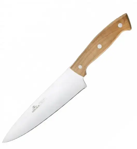GERLACH COUNTRY Komplet 5 noży w bloku+ ostrzałka 2w1 + deska dębowa