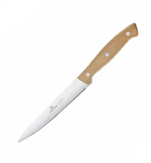 GERLACH COUNTRY Komplet 5 noży w bloku+ ostrzałka 2w1 + deska dębowa