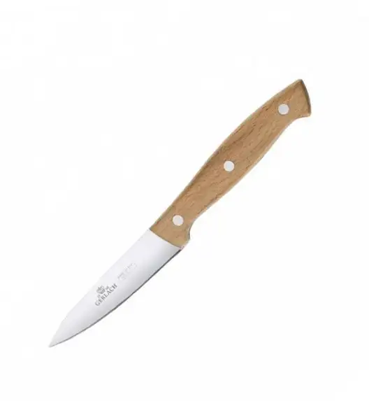 GERLACH COUNTRY Komplet 5 noży w bloku+ ostrzałka 2w1 + deska dębowa