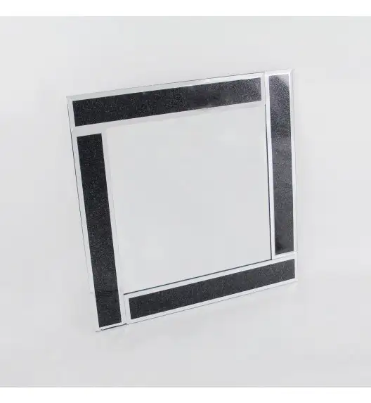DUO BLACK Lustro szklane 50 cm / Czerń