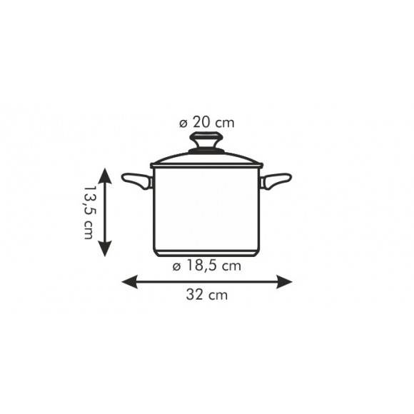 TESCOMA PRESTO Garnek 4 l z pokrywką 20 cm / stal nierdzewna