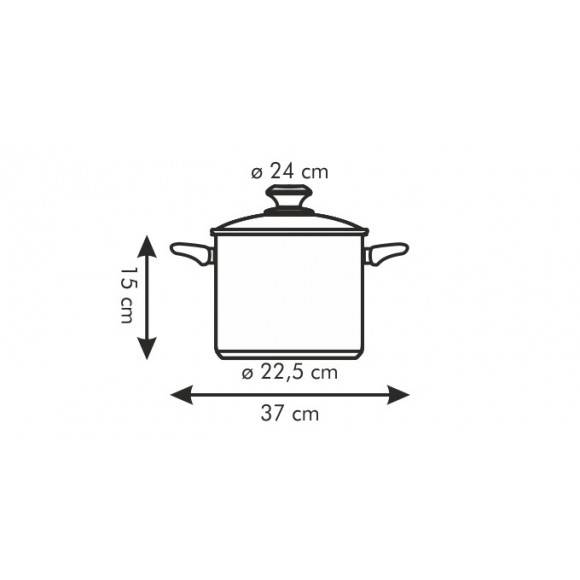 TESCOMA PRESTO Garnek 7 l z pokrywką 24 cm / stal nierdzewna