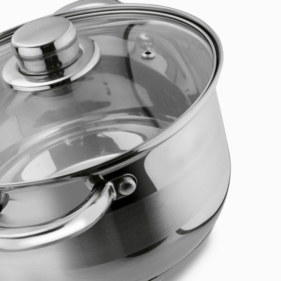 TADAR LUZON Garnek 2,3 l z pokrywką / stal nierdzewna / indukcja