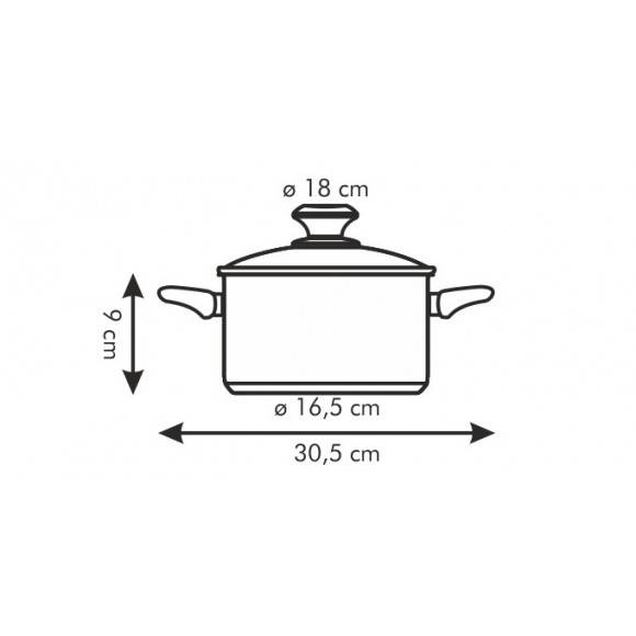 TESCOMA PRESTO Garnek 2 l z pokrywką 18 cm / stal nierdzewna