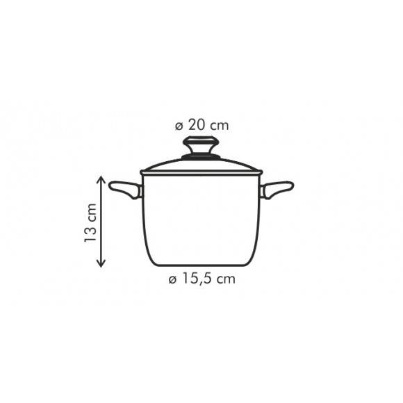 TESCOMA PRESTO Garnek z powłoką antyadhezyjną 3,5 l z pokrywką 20 cm